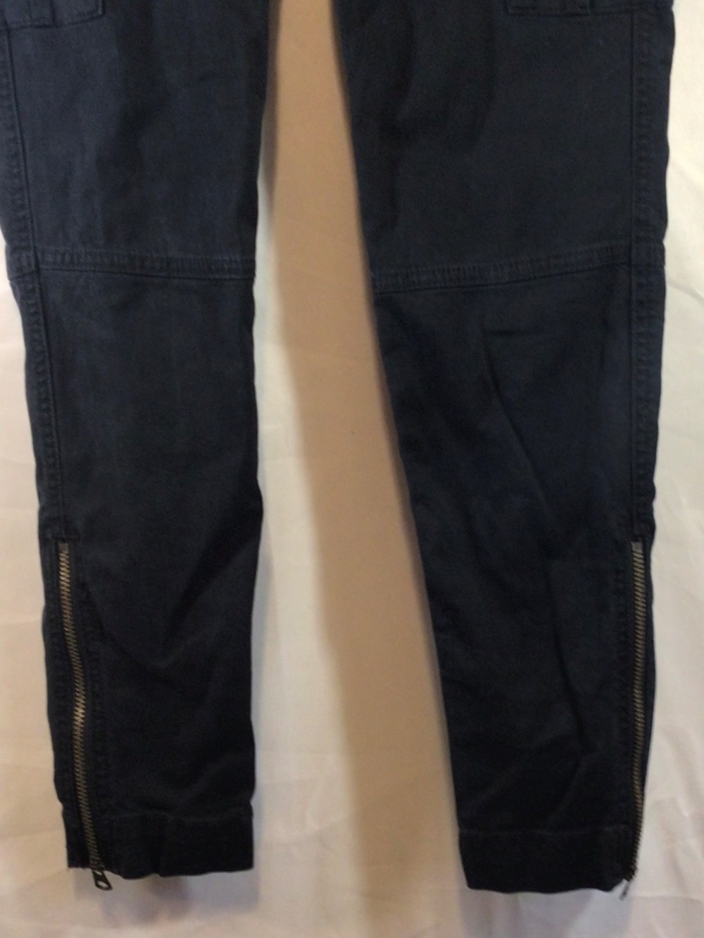polo ralph lauren cargo pants black size 6 zip ankle stretch utility military - Picture 5 of 16